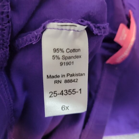 Woman Within Womens Pants 6X Plus Pull On Purple Comfort Waist sl29e - Picture 9 of 9